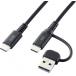 SANWA SUPPLY Sanwa Supply USB2.0 Type-C кабель CtoA изменение адаптор есть .PD60W соответствует 2in1 зарядка / сообщение соответствует 1m черный KU-CCP60ACC10BK