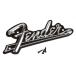 Fender( крыло ) Fender Blackface Amplifier Logo, Silver/Black