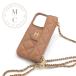  Chanel CHANEL мобильный * смартфон аксессуары бежевый Gold здесь Mark matelasse iPhone14pro iPhone кейс смартфон кейс цепь 
