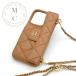 Chanel CHANEL мобильный * смартфон аксессуары бежевый Gold здесь Mark matelasse черная икра s gold iPhone14pro iPhone кейс 