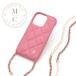  Chanel CHANEL мобильный * смартфон аксессуары розовое золото здесь Mark жемчуг matelasse iPhone14pro iPhone кейс цепь 