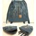  Yokohama новейший очарование. Denim модный рюкзак синий! переделка оригинал сумка ширина примерно 31cm длина 38cm вставка 10cm низ доска имеется бесплатная доставка sho26