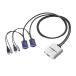 [2008 год модели ] Elecom KVM переключатель автоматика переключатель функция USB мышь &amp;PS/2 клавиатура VGA 2 шт. KVM-KXN