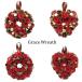  Grace lease Gold Apple rose Crimson rose Christmas wreath lease 20 Heart 20 Christmas fashion interior small articles goods 