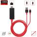 HDMI Lightning изменение кабель HDMI дистрибьютор 2m iPhone iPhone ipad mini iPod смартфон высота разрешение 1080p экран подсветка зарядка адаптер телевизор мощность 