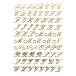  elegant cut наклейка Mini 5901-3765 алфавит кисть регистрация body M Gold 