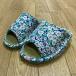  for lady diet slippers ( tatami middle ) floral print blue 