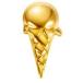 FANCIME K18ゴールド アイスクリーム （1個） 片耳 ピアス レディース メンズ 18金 ギフトラッピング済 母の日キャンペーン 着物　振袖　格安レンタル