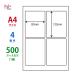 LDW4iB(VP) ��٥륷���� 1������ 500������ A4 4�� 92��122mm �ޥ�������ץ�٥� �ʥʥ�٥� ���ΰ��� nana �ʥʥ�� LDW4iB