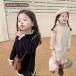  One-piece женский мода девушки Kids надеты поворот вязаный One-piece оборка .. средний . детская одежда свитер casual body type покрытие свободно весна осень 