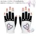  женский Golf перчатка палец . cut перчатки UV cut Heart модный ногти cut .. средний . Golf сопутствующие товары Golf перчатка обе рука ногти стоимость доставки удобный 