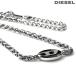 �f�B�[�[�� �l�b�N���X �y���_���g �����Y ���f�B�[�X DIESEL �X�e�����X�X�`�[�� DX1470040 �V���o�[ �u���b�N �A�N�Z�T���[ �W���G���[ �u�����h �v���[���g