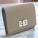  used Fendi card-case lady's brand FENDIpi- Cub - business card-case leather 8M0425 gray small articles 