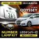 3色選択可！ホンダ オデッセイodyssey 【年式H25.11〜型式：RC1・2】高輝度3チップLED仕様ユニット交換ナンバー灯