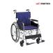 車椅子 自走式車椅子  折りたたみ 背折れ  車いす モジュールタイプ ドットネイビー  SMK50-4243DN