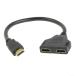 HDMI �X�v���b�^�[ ���z�� ���z�P�[�u�� hdmi�P�[�u�� 1����2�o�� 1��HDMI���͂��A���ꓯ�^���j�^2��ɃN���[�� 1080P �֘A�摜1
