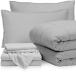 Bare Home Bedding Set 8 Piece Comforter  Sheet Set - Split King - Goose Down Alternative - Ultra-Soft 1800 Premium Bed Set (Split King, Gr¹͢