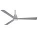 MINKA-AIRE F787-SL LED Simple 52 Inch Outdoor 3 Blade Ceiling Fan with DC Motor in Silver Finish