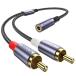MOSWAG 3.5mm (���X)-2RCA (�I�X) �X�e���I�I�[�f�B�I�ϊ��P�[�u��