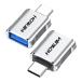 HOWJIM USB Type-C �ϊ��A�_�v�^ 2�Z�b�g 10Gbps�����f�[�^�]�� �}���[�d USB 3.2 ���X to Type-C �I