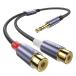 MOSWAG 3.5mm (�I�X)-2RCA (���X) �X�e���I�I�[�f�B�I�P�[�u�� HiFi ����