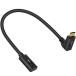 Poyiccot USB C �����P�[�u�� �Z�� 30cm�A L�^ L�� USB Type C Thunderbolt 4 ���� 240W/5A