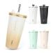 SNS�Řb��TYESO �^���u���[ �X�g���[�t�� 470ml �X�e�����X �W�t�� �^��f�M �ۉ� �ۗ� �A�E�g�h�A �����^�ѕ֗� ������ �R���