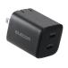 Elecom зарядное устройство 40W 2 порт Type-C USB PD соответствует PPS соответствует GaN II принятие складной штекер черный EC-AC106
