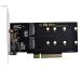 NFHK двойной 2X NVME M.2 AHCI - PCIE Express 3.0 Gen3 X8 X16 RAID карта VRO