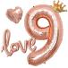 deerzon rose Gold 9 лет цифра ba Rune party украшение установка день рождения девочка Heart способ судно ( цифра [9])