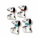 INDIAN JEWERLY ZUNI "Shenel Poblano" Snoopy Inlay Silver TOP индеец ювелирные изделия zni группа Snoopy in Ray серебряный верх 