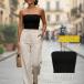  tube top bare top женский черный одноцветный ребра материалы эластичность .. внизу .. нет tops чёрный видеть .bla Dance йога Корея мода весна лето 