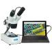 OMAX 10X-20X-30X-60X Cordless Binocular Stereo Microscope with Dual LED Lights and USB Camera̵ ¹͢