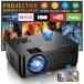 Projector with 5G WiFi and Bluetooth, Native 1080P Projector[Projector Screen Included], Full HD 18000LM Movie Projector, 100