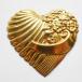  очень редкий Heart type верхняя часть . дыра есть Miriam Haskell Lucien Gold обработка подвеска с цепью 49x49x5.4mm. сделка цена 1 листов 
