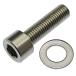  нержавеющая сталь шестигранная головка колпак болт M7- pitch 1.0 x длина 25mm шайба есть 1 шт. комплект 