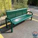  сад стул шпаклевка .o park bench цинк металлизированный сиденье рама мебель .. соус . подлокотник . имеется сумка ярд газонная трава сырой панель для зеленый модный пространство ....