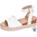  женский платформа эспадрильи Wedge открытый tu сандалии лето casual лодыжка ремешок пляж арка поддержка имеется .