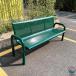  сад стул шпаклевка .o park bench цинк металлизированный сиденье рама мебель .. соус . подлокотник . имеется сумка ярд газонная трава сырой панель для зеленый модный пространство ....