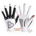  женский Golf перчатка палец . cut перчатки UV cut Heart модный впечатление жизнь ногти cut Golf сопутствующие товары Golf перчатка обе рука ногти весна лето осень стоимость доставки ходить на работу 