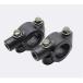 バイク ミラー ホルダー 2個セット ハンドル 22mm 汎用 クランプ ミラーマウント ブラック 10mm 正