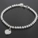  Tiffany Heart мяч цепь браслет Ag925 серебряный 16cm E1696