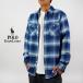 �|�� �����t���[���� �l���V���c POLO RALPH LAUREN OUTDOOR FLANNEL CLCMPS WORK SHIRTS 710925322001 �t�����l�����[�N�V���c �`�F�b�N�V���c �u���[ �� ����