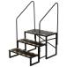 Nisorpa 3 Step RV Stairs with 2 Adjustable Handrails, Outdoor Ho ¹͢
