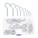 [ параллель импортные товары ] Amosfun 80Pcs Screw Hooks Assortment Kit Heavy Duty Cup Hooks fo