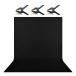 Hemmotop black cloth . curtain shade thick 1.8x2.8m clip 3 points photographing background black cloth cloth less reflection background cloth black . cloth poly- Esthe 