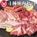  yakiniku BBQ комплект 4 вид пик 500g примерно 2 порции корова - lami корова кальби свинья кальби сосиски yakiniku барбекю кемпинг . мясо набор 