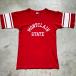 Champion �`�����s�I�� �ymen2285H�z 70's �t�b�g�{�[��T�V���c WIN Tee MONTCLAIR STATE �o�[�^�O �� ���b�h USA�� M AG