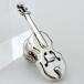 【当店通常価格10800円】ラペルピン 銀のバイオリン（ヴァイオリン） サツルノ社 イタリア製　ピンブローチ ラベルピン ラペルピン