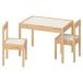  детский стол стул 2 с ножками IKEA LATT let W63×D48×H45